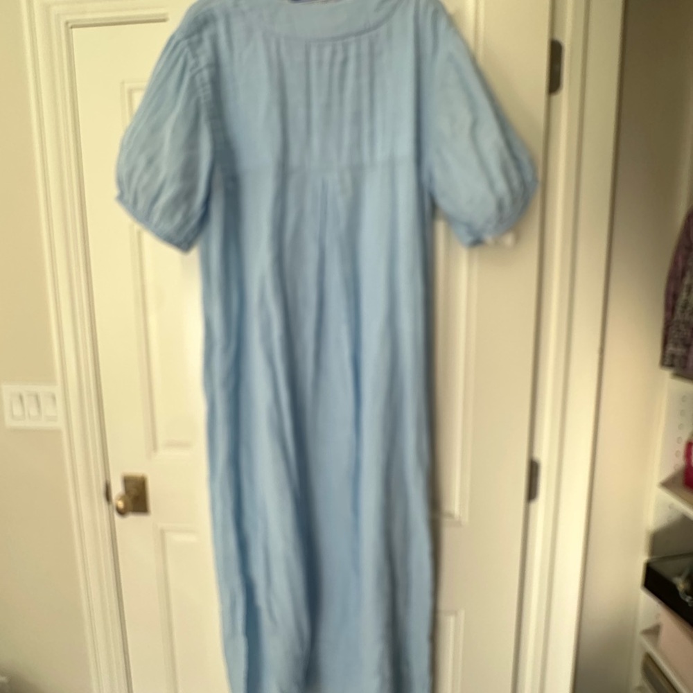 NWOT - LAKE Gauze V-Neck Caftan in Morning Blue - Picture 6 of 7